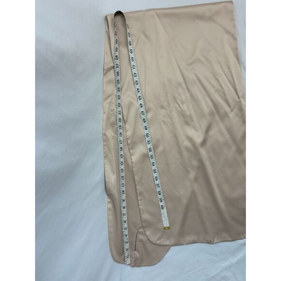 Adrianna Papell NWT Tull Thru Wrap Charmeuse Champagne Satin Evening Scarf OS - Picture 8 of 9